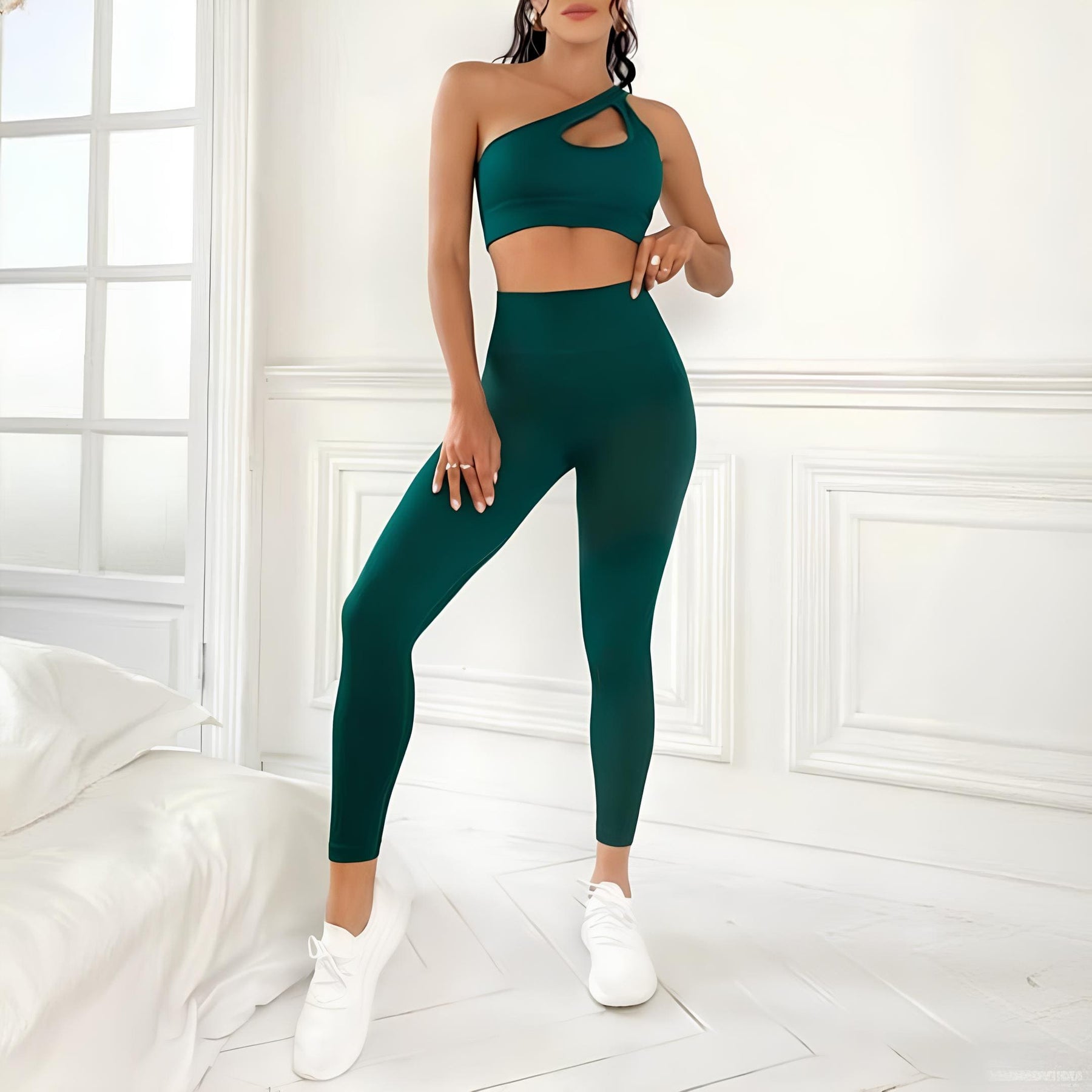 Conjunto Esportivo One Shoulder-Style Bulge