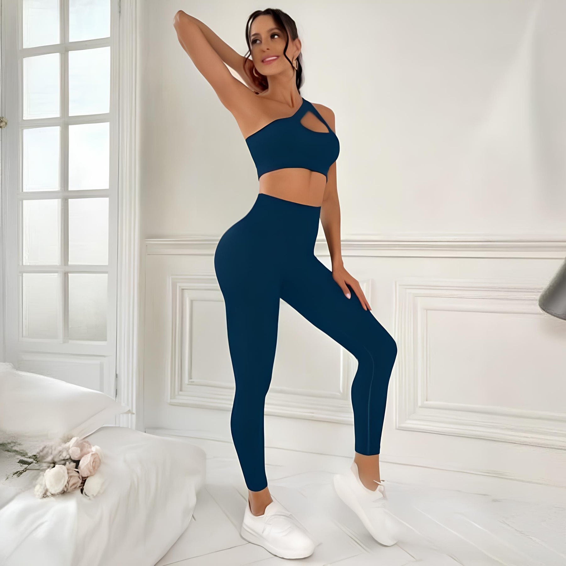 Conjunto Esportivo One Shoulder-Style Bulge