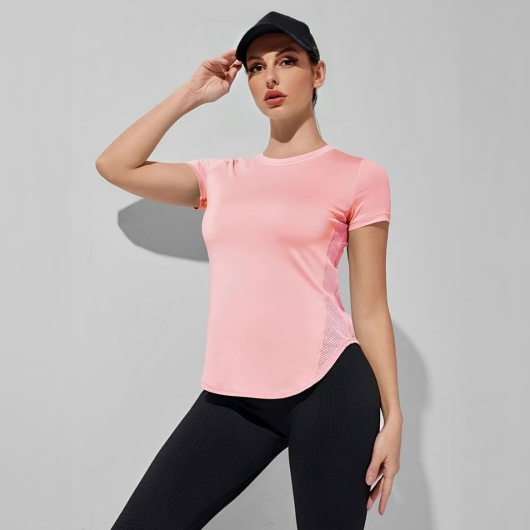 Camiseta Feminina Esportiva Respirável Side Hero, camiseta dry fit, camiseta esportiva, camiseta de corrida, camiseta de treinar, camiseta respirável, camiseta confortável, camiseta de treino