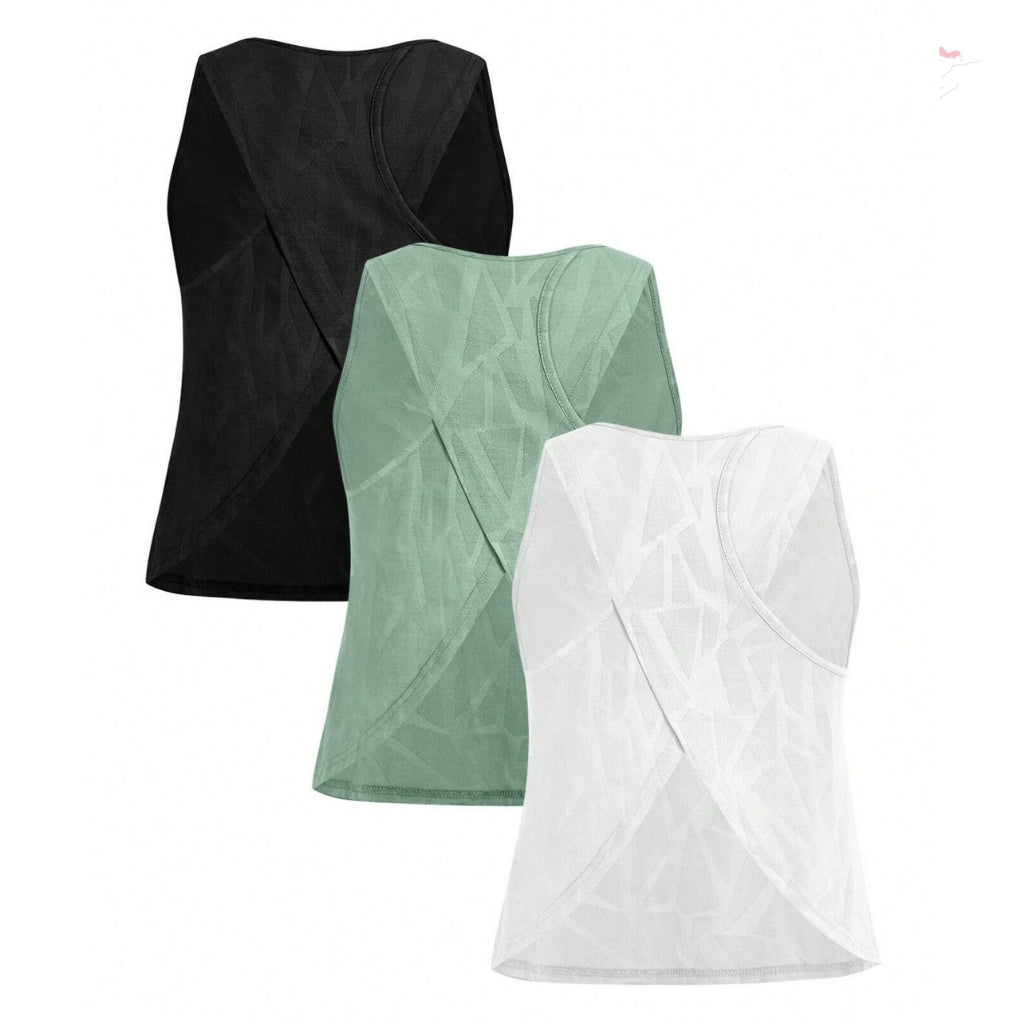 Bella Body, Kit 3 Regatas Esportivas Femininas X-Flow, regata estilo nadador feminina, kit de regatas feminina, kite de oupas esportivas, conjunto de regatas, kit de regatas em promoção, regata fitness, regata esportiva, regata confort, regata de treino, camiseta regata feminina para academia, regata de tecido confortável, regata com costas nuas, bellabody, bellabody.com.br