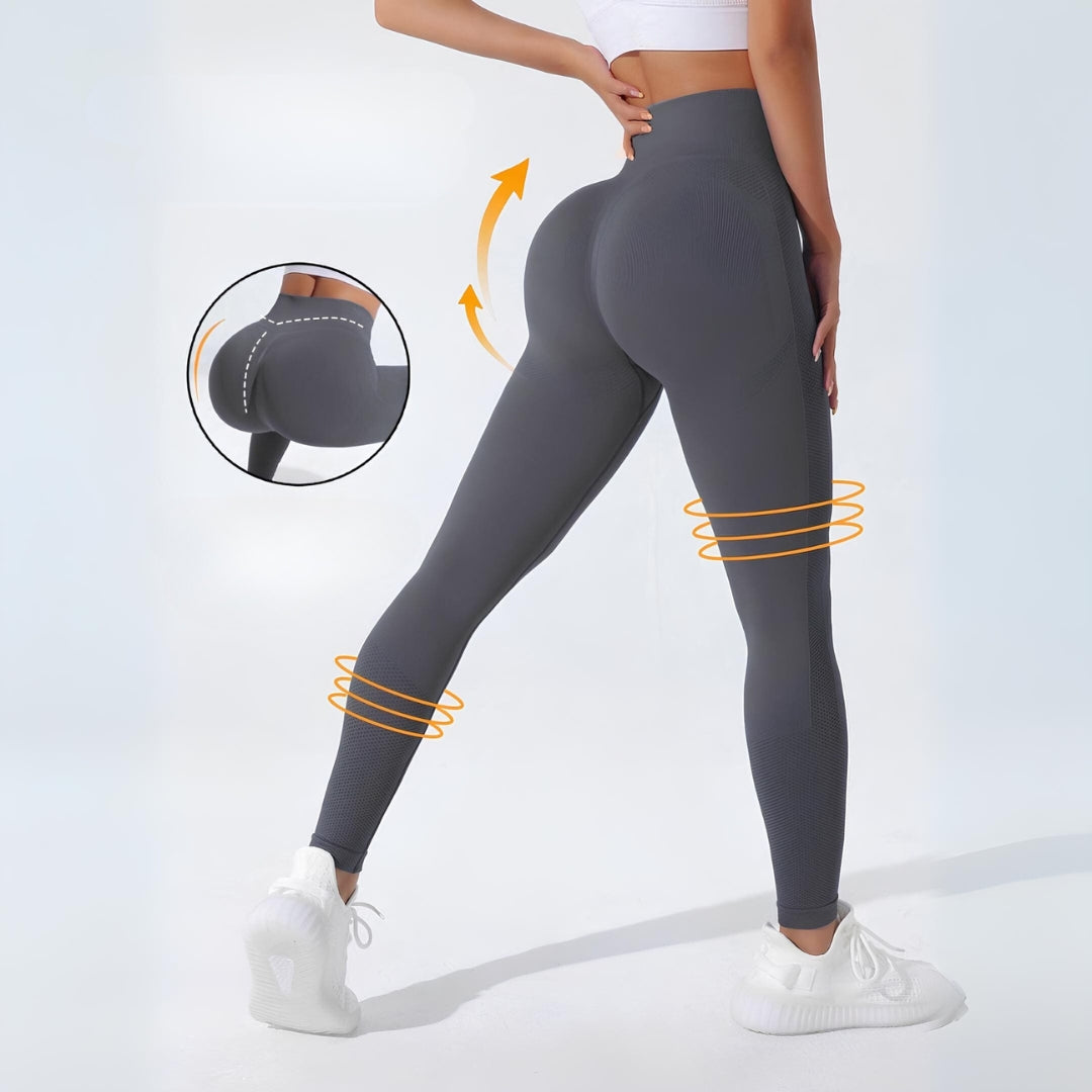 Calça Legging Sem Costura e Faixa Larga de Alongamento Model