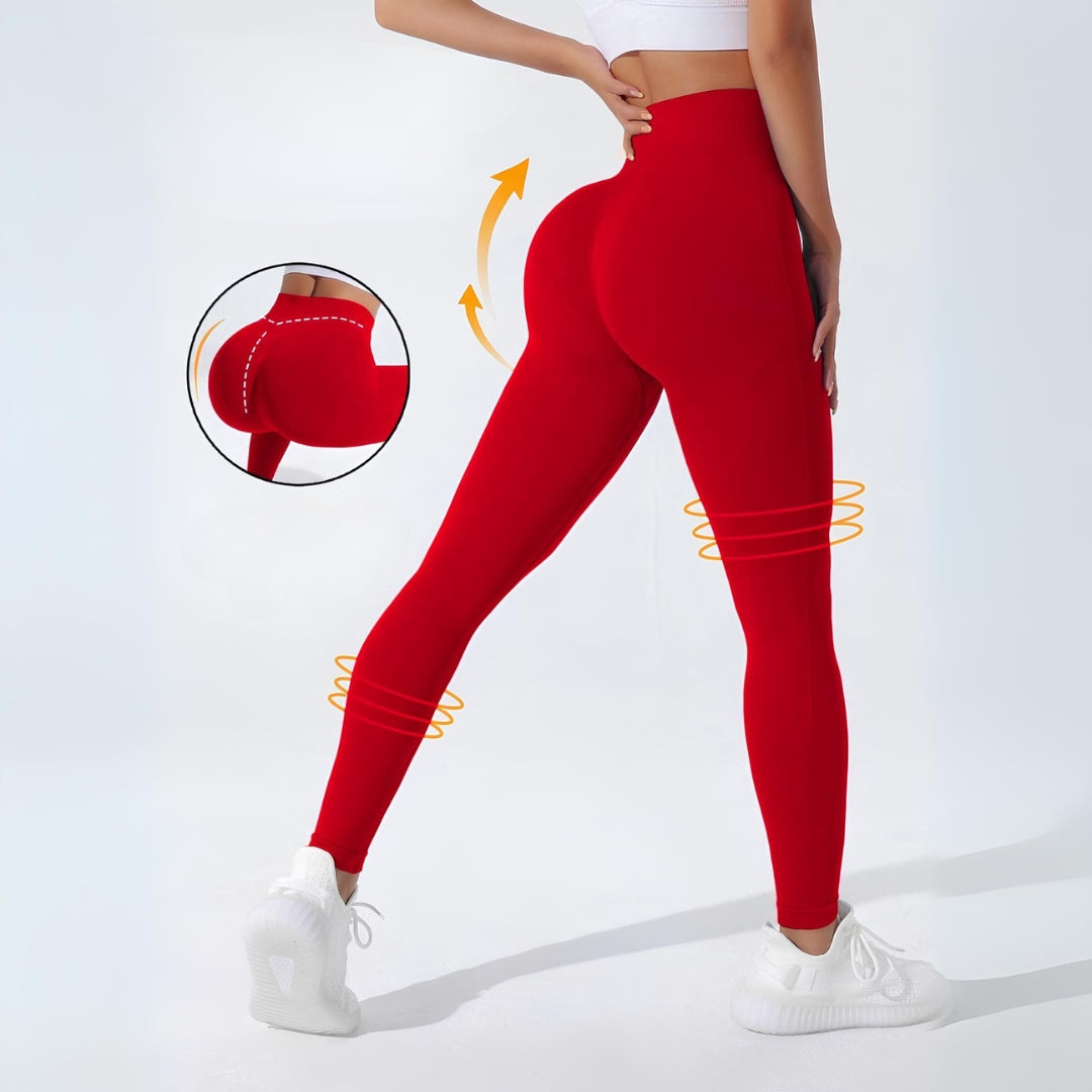 Calça Legging Sem Costura e Faixa Larga de Alongamento Model