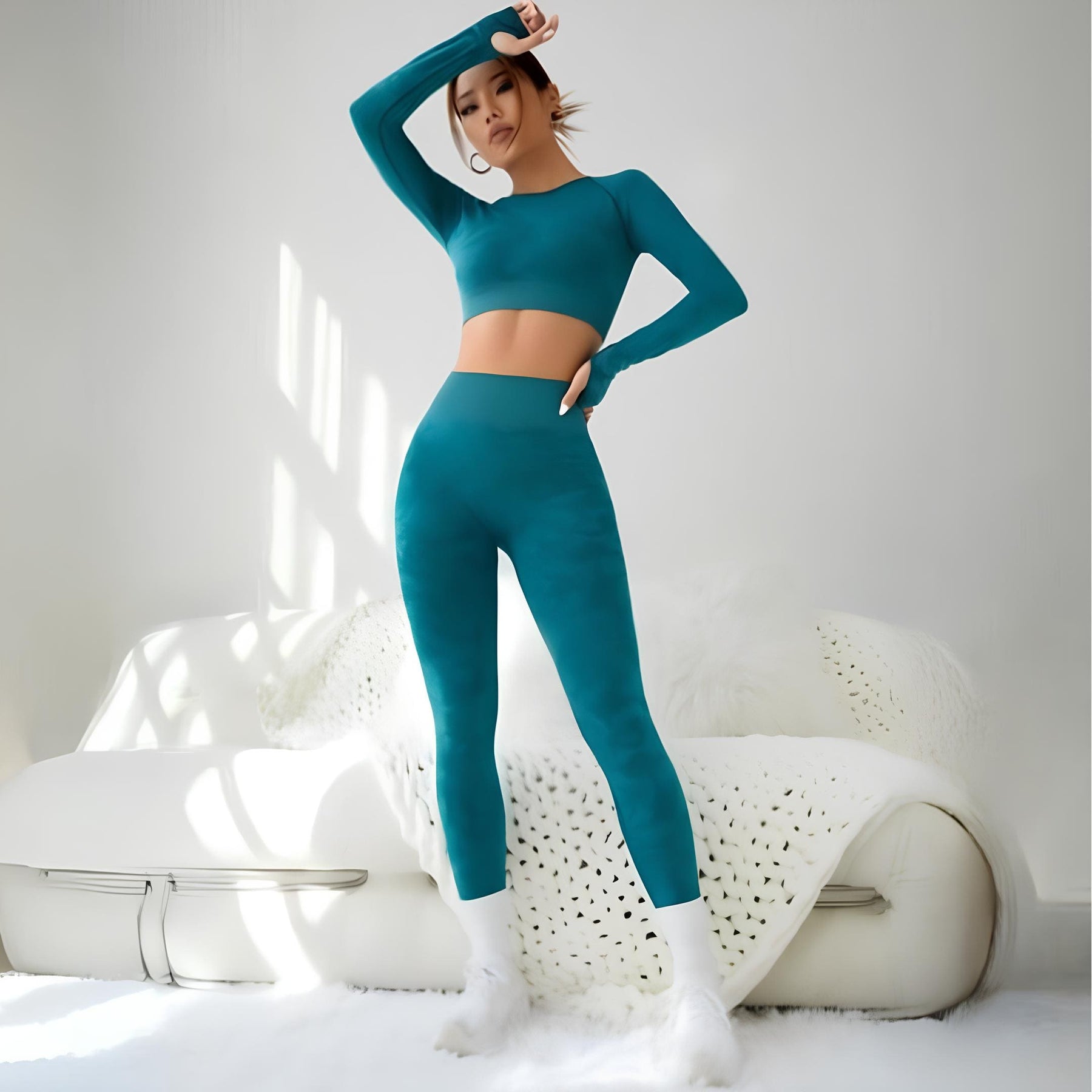 Conjunto Esportivo De Alta Elasticidade Furos Holes