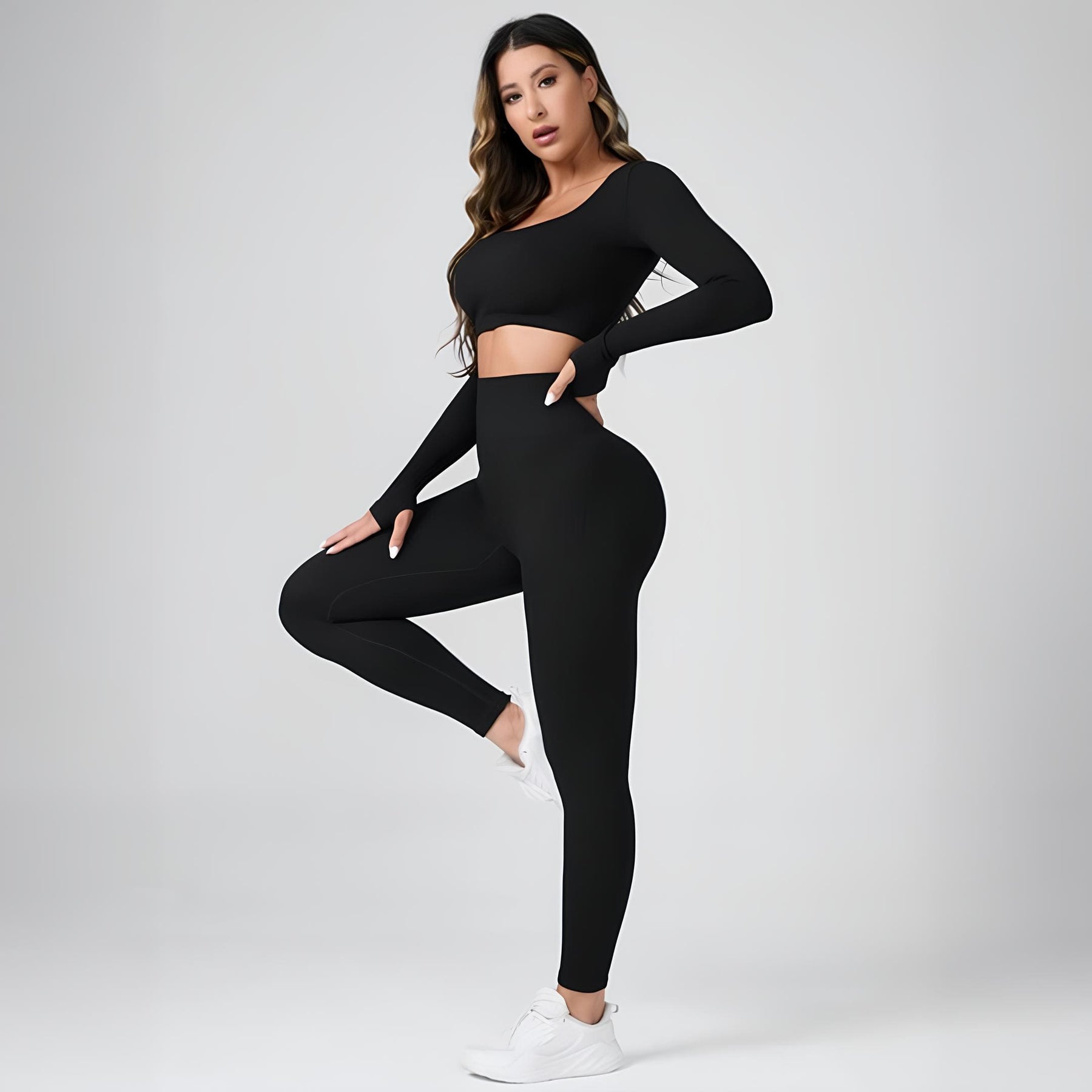Conjunto Feminino Fitness Black-Basic