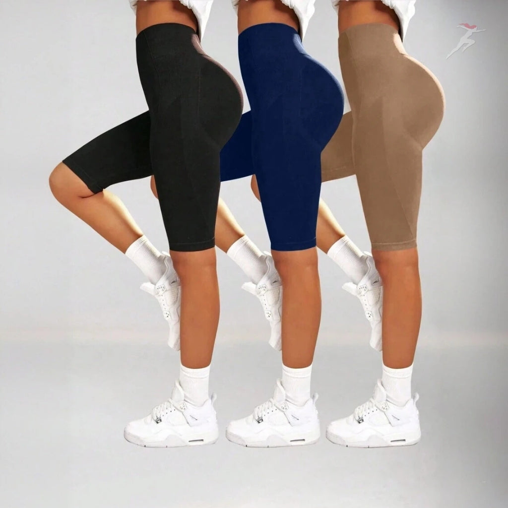 Bella Body, Kit 3 Bermudas Femininas Esportivas Leaf Pro, kit de shorts feminino, conjunto de shorts, Short esportivo, Short de academia, Short de treinar, Short levanta bumbum, Short de alta elasticidade, Short confortável, Short colado, Short em cintura alta, Short de corrida, short com forro, short forrado, short feminino com aquecedor, short para baixar o pace, short de correr, bellabody, bellabody.com.br