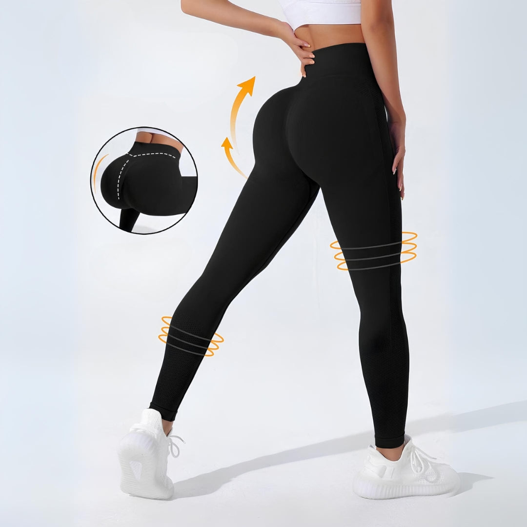 Calça Legging Sem Costura e Faixa Larga de Alongamento Model
