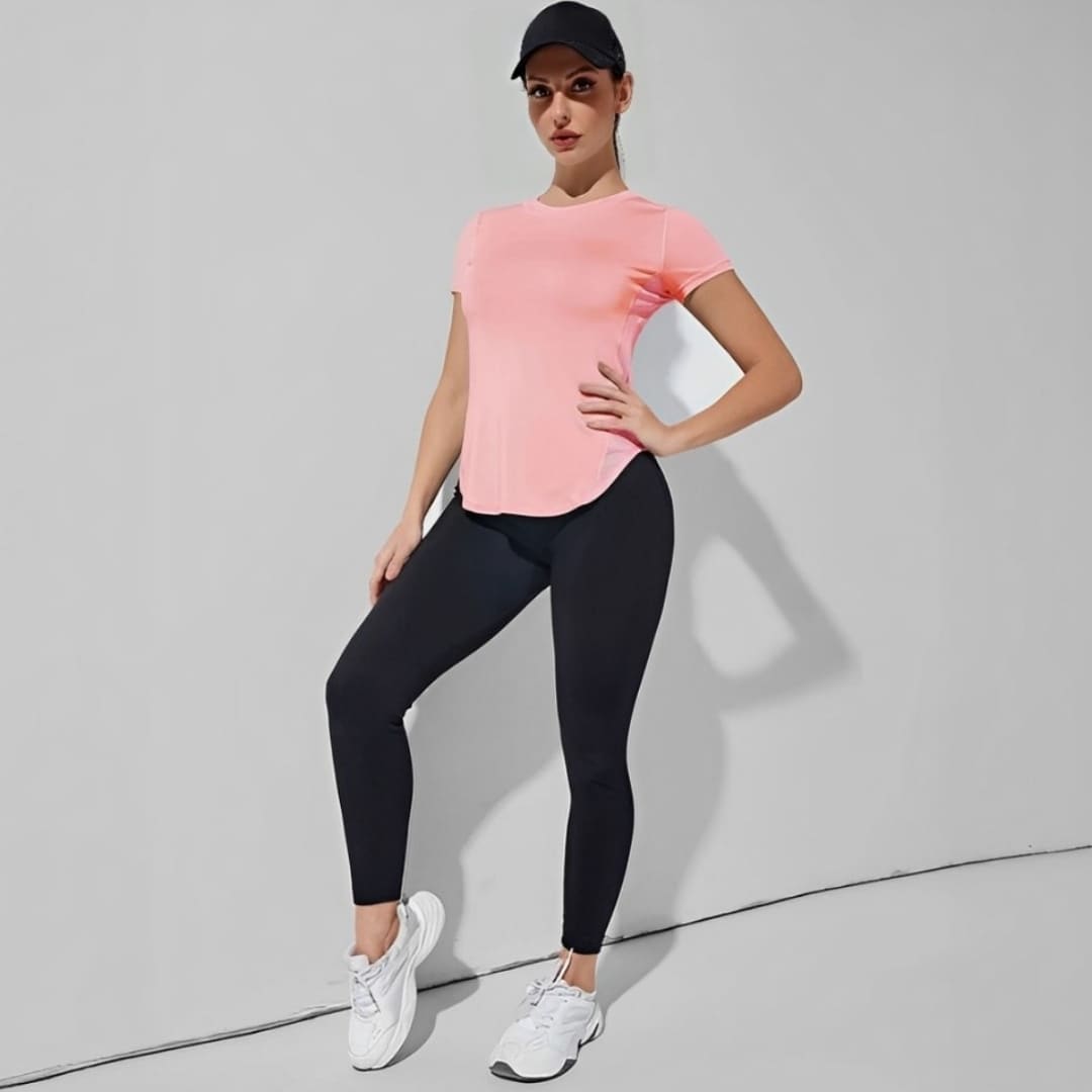 Camiseta Feminina Esportiva Respirável Side Hero, camiseta dry fit, camiseta esportiva, camiseta de corrida, camiseta de treinar, camiseta respirável, camiseta confortável, camiseta de treino