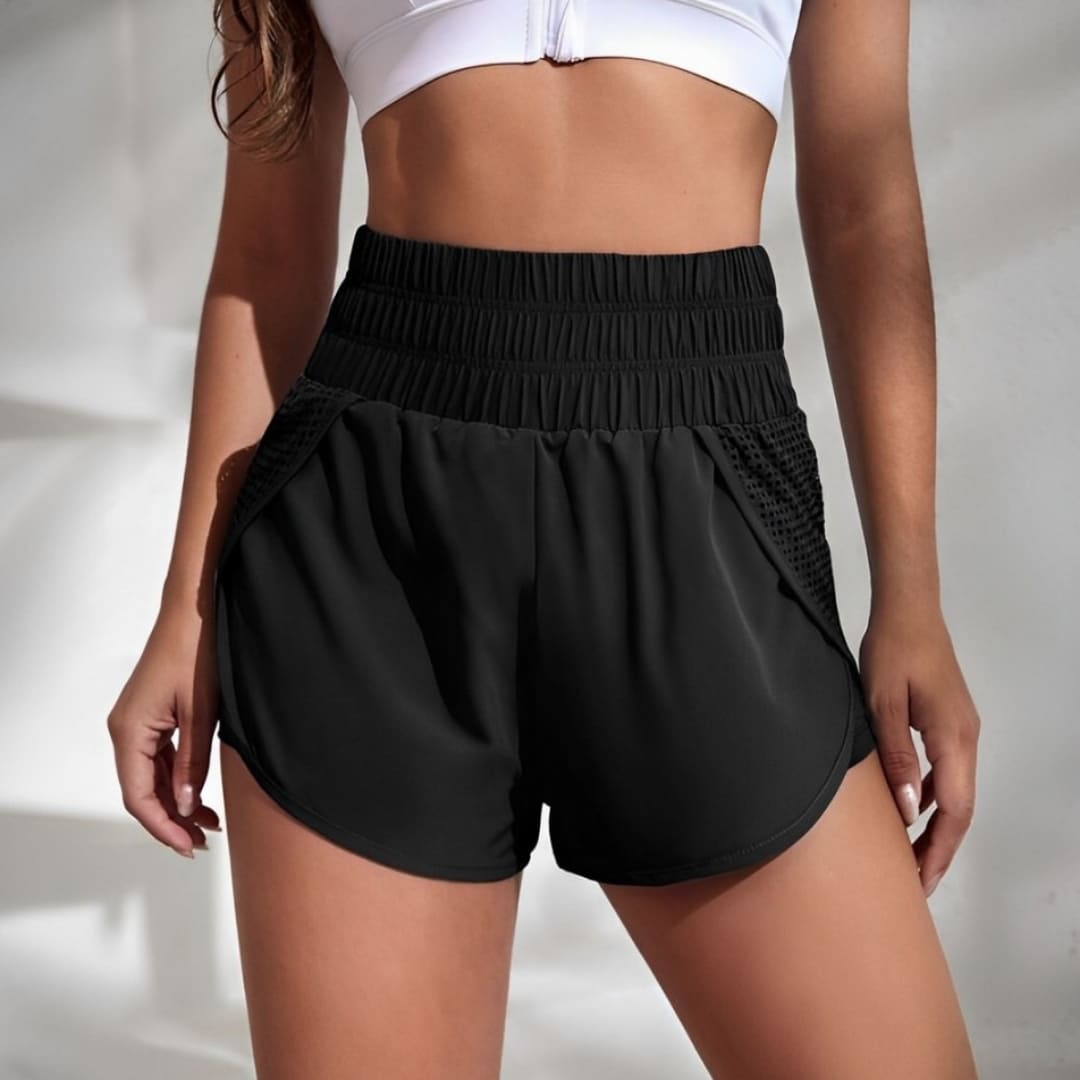 Short Feminino Vazado Sport Running, Short esportivo, Short de academia, Short de treinar, Short levanta bumbum, Short de alta elasticidade, Short confortável, Short colado, Short em cintura alta, Short de corrida, short com forro, short forrado, short feminino com aquecedor, short para baixar o pace, short de correr
