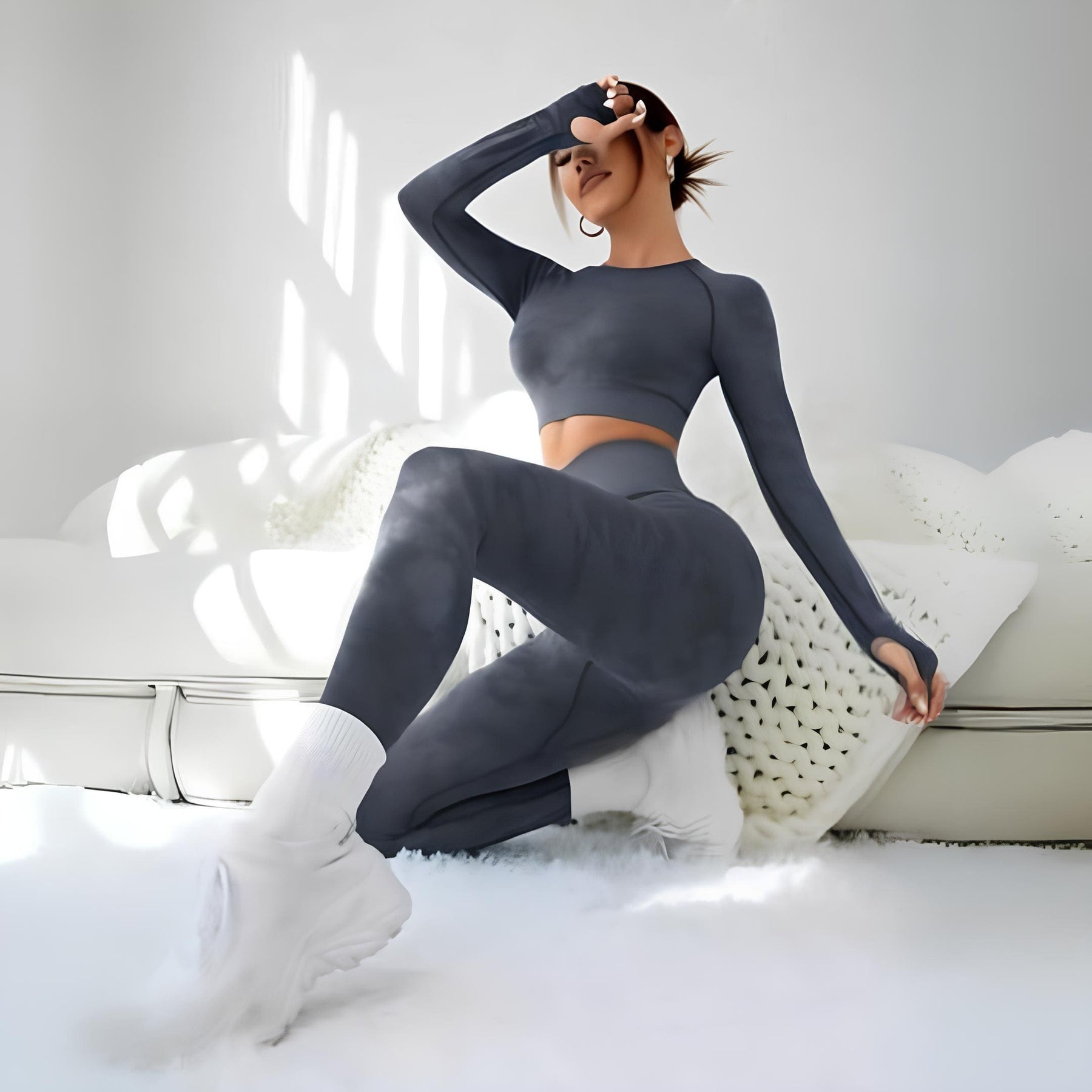 Conjunto Esportivo De Alta Elasticidade Furos Holes