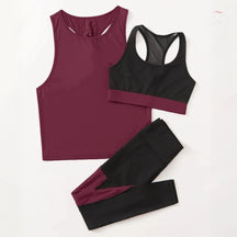 BellaBody, Conjunto Feminino Esportivo 3 peças Princess, conjunto feminino para academia, conjunto top e legging, roupa para treinar, conjunto de treino, conjunto esportivo confortável, legging + top, top feminino, top de treinar, top de academia, conjunto feminino para corrida, conjunto para corrida de rua, roupa para corrida, roupa para diminuir o pace, bellabody, bellabody.com.br