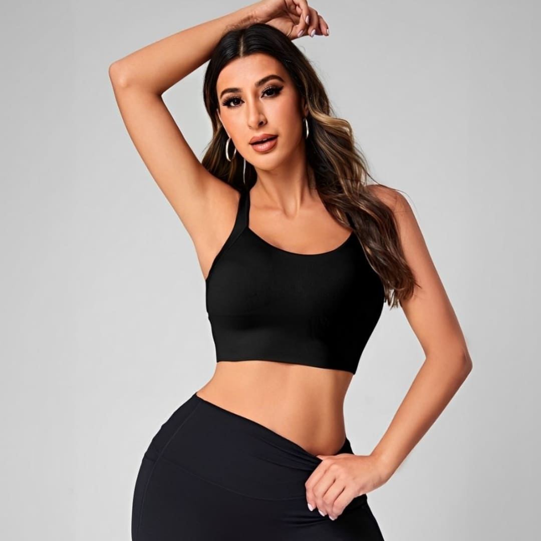 Top Feminino Fitness Holy Pro Sport, top feminino, top de academia, top de treinar, top para corrida, top sem costura, top confortável, top de alta elasticidade, top para mulheres