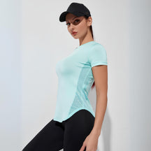 Camiseta Feminina Esportiva Respirável Side Hero