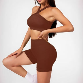 Conjunto Esportivo Top e Short Minor Fit, conjunto feminino para academia, conjunto top e short, roupa para treinar, conjunto de treino, conjunto esportivo confortável, short de academia, short + top, top feminino, top de treinar, top de academia