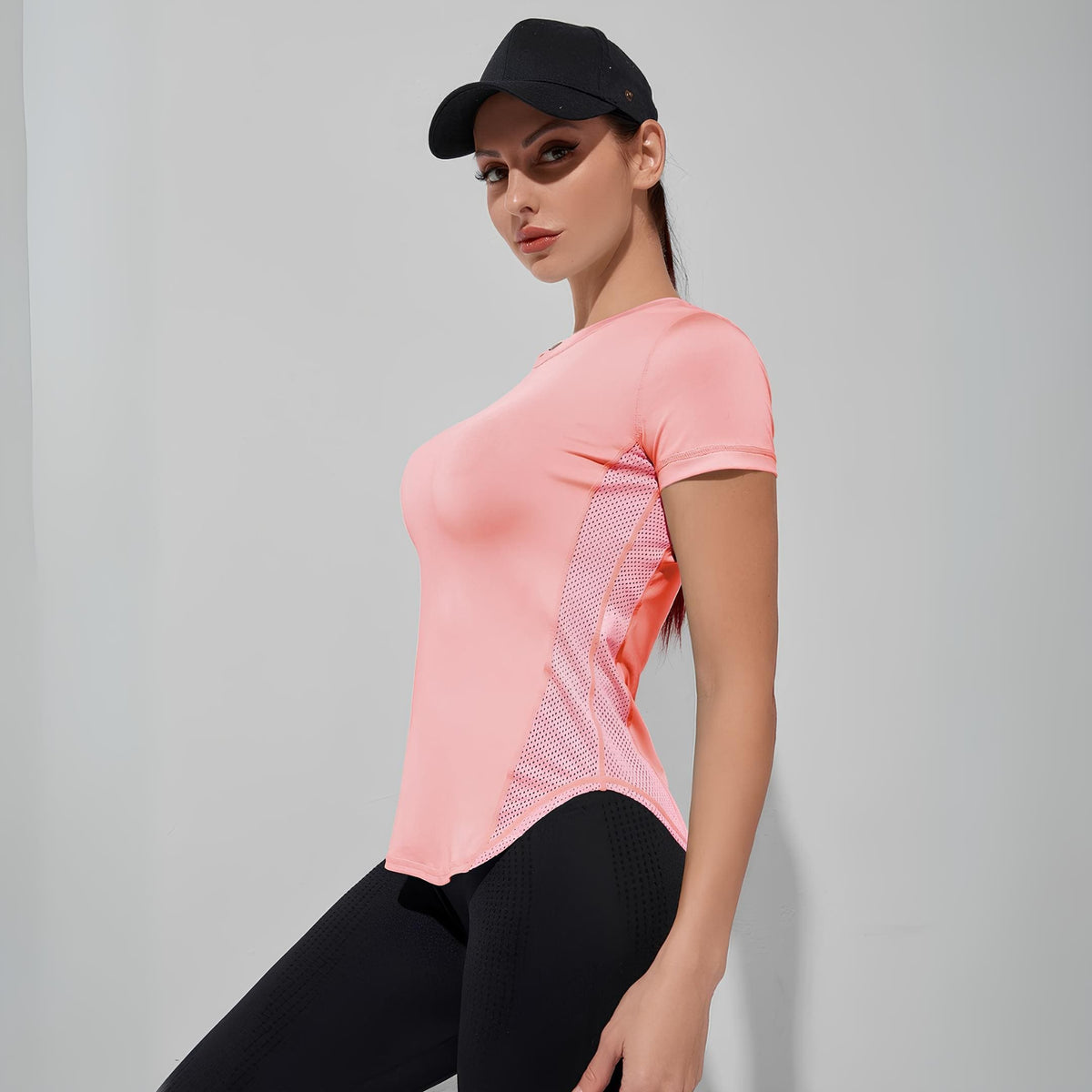 Camiseta Feminina Esportiva Respirável Side Hero