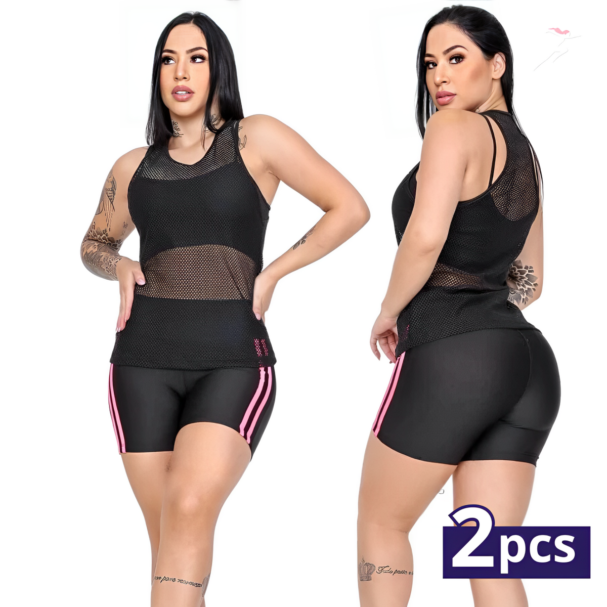 Bella Body, Kit 2 Regatas Esportivas Femininas Amiche, regata estilo nadador feminina, kit de regatas feminina, kite de oupas esportivas, conjunto de regatas, kit de regatas em promoção, regata fitness, regata esportiva, regata confort, regata de treino, camiseta regata feminina para academia, regata de tecido confortável, regata com costas nuas, bellabody, bellabody.com.br