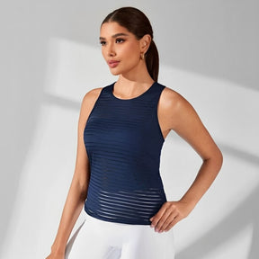 Regata Feminina Vazada Respirável Hills Sport, regata fitness, regata esportiva, regata confort, regata de treino, camiseta regata feminina para academia, regata de tecido confortável, regata com costas nuas
