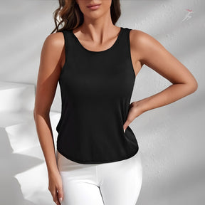 Regata Feminina Respirável Lecon, regata fitness, BellaBody, Bella Body, regata esportiva, regata confort, regata de treino, camiseta regata feminina para academia, regata de tecido confortável, regata costas nuas, regata em promoção. bellabody.com.br