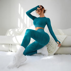 Conjunto Esportiva De Alta Elasticidade Com Furos Holes