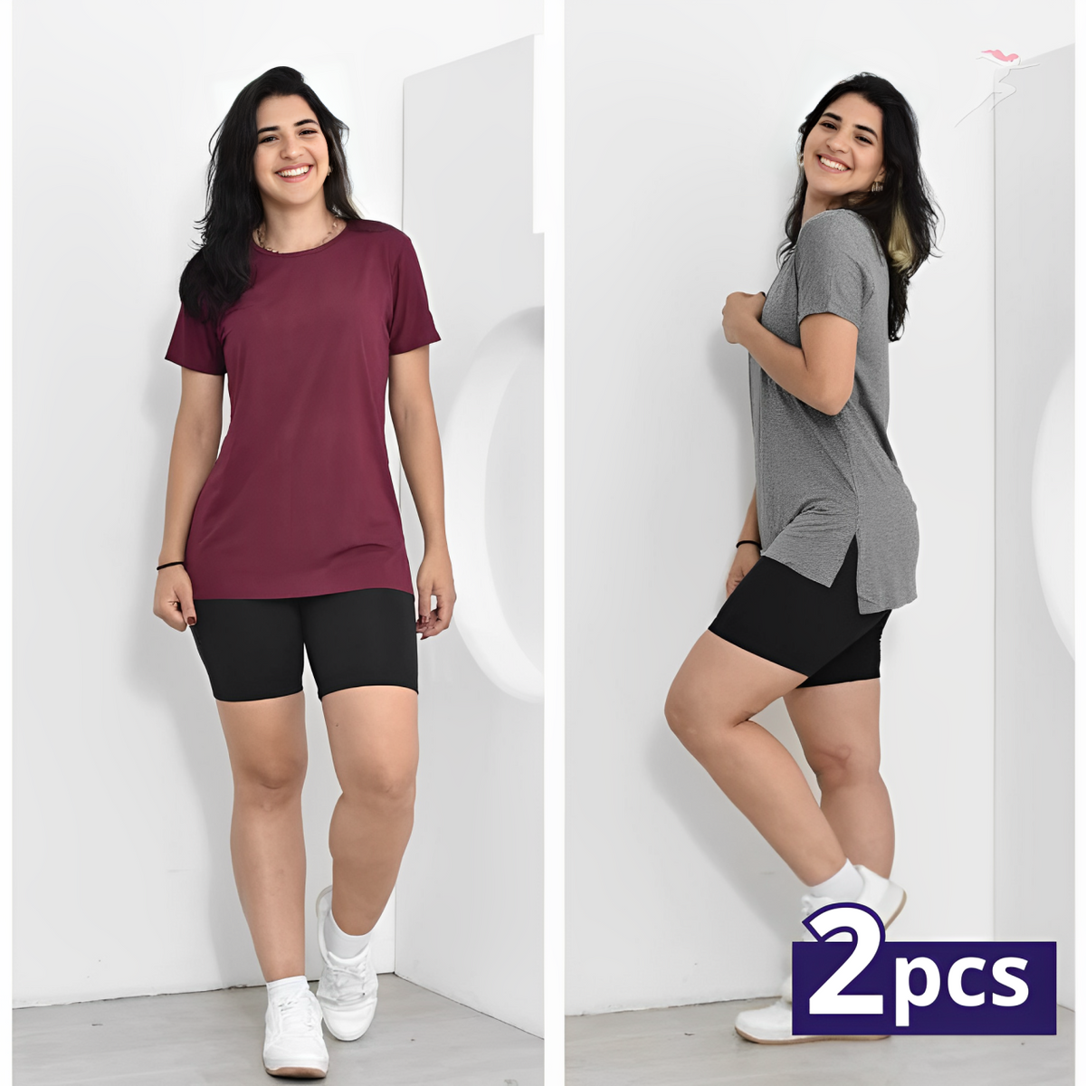 Bella Body, Kit 2 Camisetas Femininas Minimalistas Achary, camiseta dry fit, camiseta esportiva, camiseta de corrida, camiseta de treinar, camiseta, camiseta confortável, camiseta de treino, kit de camisetas feminina, kite de roupas esportivas, conjunto de camisetas, kit de camisetas em promoção, bellabody, bellabody.com.br