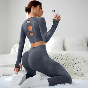 Conjunto Esportivo De Alta Elasticidade Furos Holes