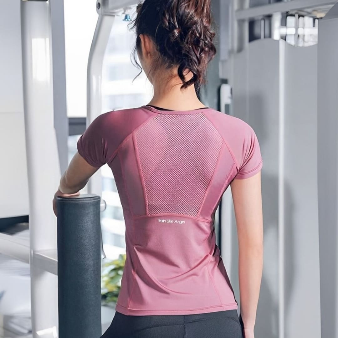 Camiseta Esportiva Dry Fit Feminina Train Like Angel