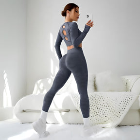 Conjunto Esportivo De Alta Elasticidade Furos Holes