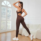 Macacão Esportivo Feminino Sem Mangas Com Ajuste Slim