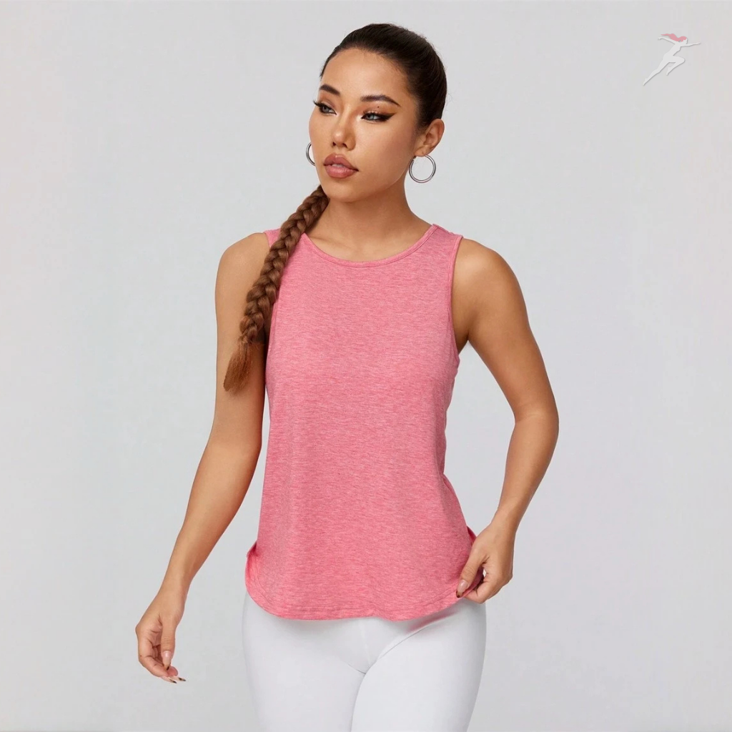 Regata Feminina Esportiva Nation, regata fitness, BellaBody, Bella Body, regata esportiva, regata confort, regata de treino, camiseta regata feminina para academia, regata de tecido confortável, regata costas nuas, regata em promoção. bellabody.com.br