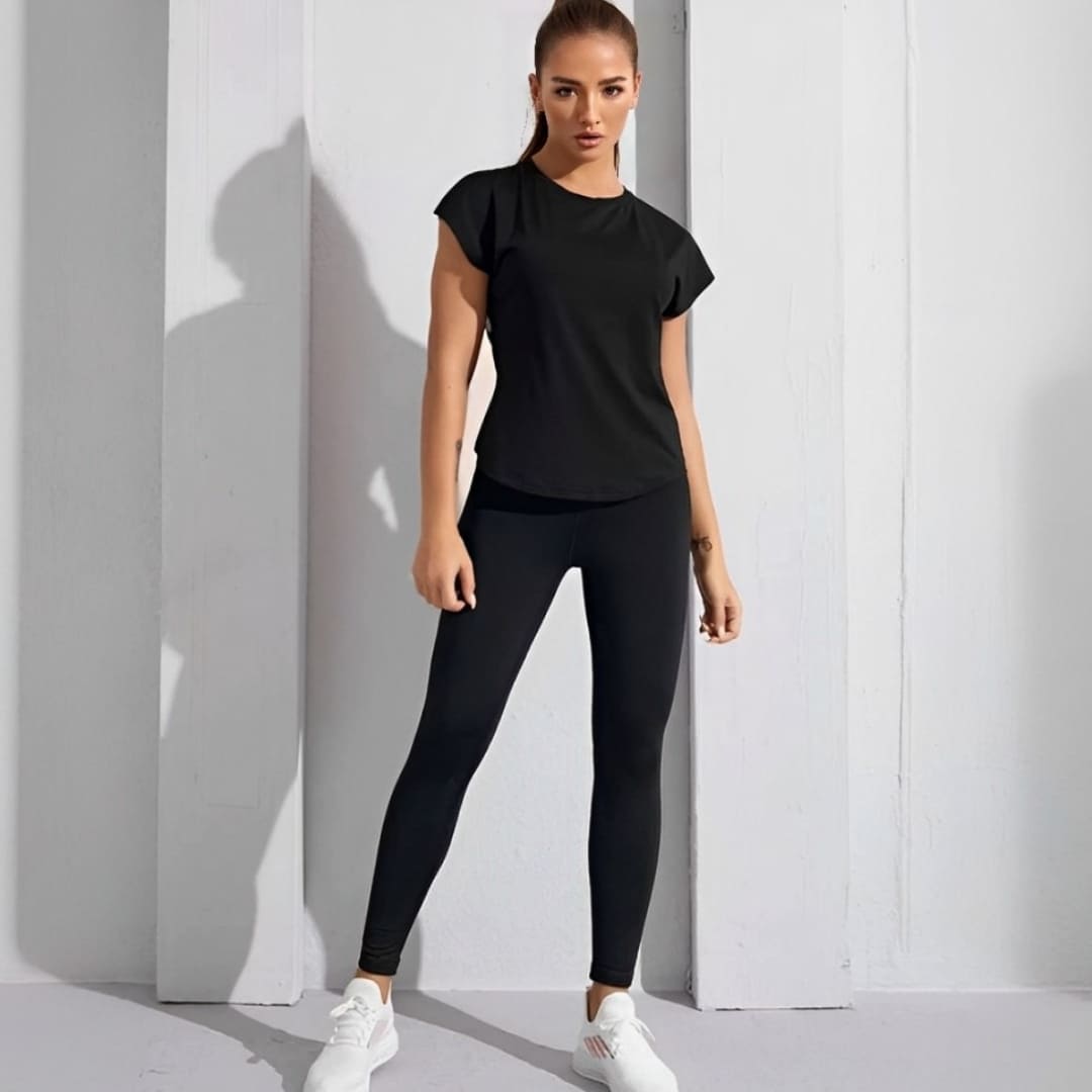 Camiseta Feminina Fitness Respirável Slim Pro, camiseta dry fit, camiseta esportiva, camiseta de corrida, camiseta de treinar, camiseta respirável, camiseta confortável, camiseta de treino