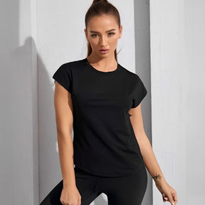 Camiseta Feminina Fitness Respirável Slim Pro, camiseta dry fit, camiseta esportiva, camiseta de corrida, camiseta de treinar, camiseta respirável, camiseta confortável, camiseta de treino
