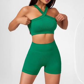 Conjunto Esportivo Top e Short Minor Fit, conjunto feminino para academia, conjunto top e short, roupa para treinar, conjunto de treino, conjunto esportivo confortável, short de academia, short + top, top feminino, top de treinar, top de academia